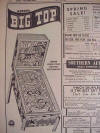 Genco Big Top Pinball Game